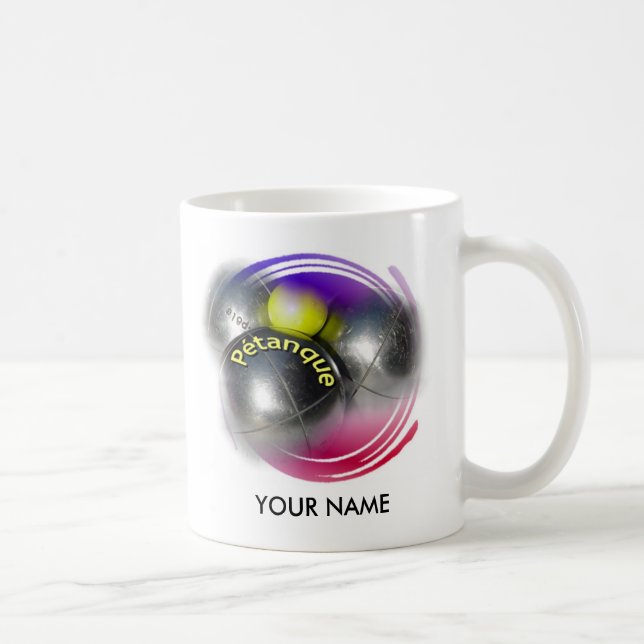 Mug Conception Cool pour les balles de pétanque en aci (Droite)