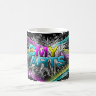 Mug Conception d'abrégé sur CMYK