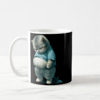 Mug Conception d'art de chat gras drôle amateur de cha