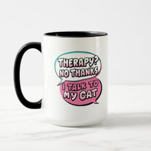 Mug Conception de bande dessinée : Thérapie ? Non merc