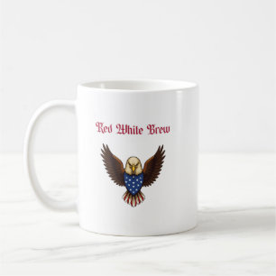 Mug Conception de café patriotique Red White Brew pour