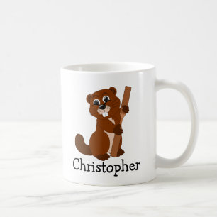 Mug Conception de castor personnalisée