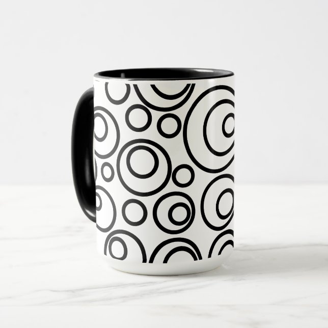 Mug Conception de cercles (Devant gauche)
