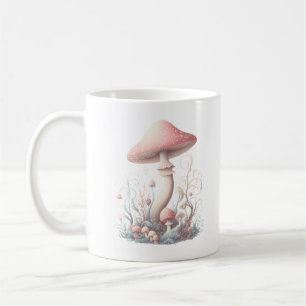 Mug Conception de champignons pastel rétro aux couleur