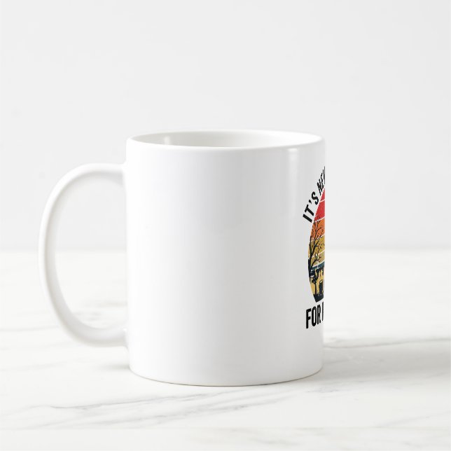 Mug Conception de chat de cimetière de coucher de sole (Gauche)