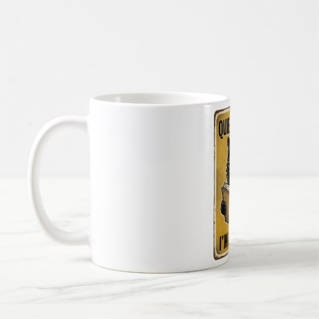 Mug Conception de chat noir de lecture silencieuse (Gauche)