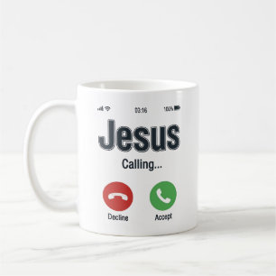 Mug Conception de chemise chrétienne Jésus appelant l'