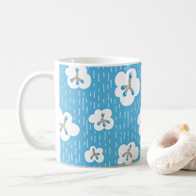 Mug Conception de chimie avec des nuages et des (Avec donut)