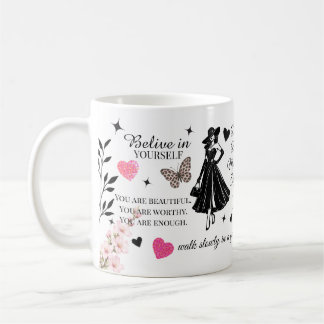 Mug Conception de citation motivationnelle féminine 
