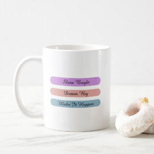 Mug Conception de citation motivationnelle pastel pers