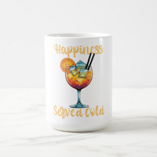 Mug Conception de cocktail de bonheur servi froid