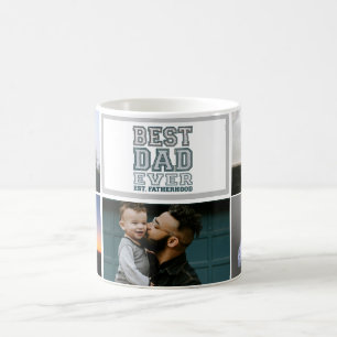 Mug Conception de collage photo de paternité Meilleur 