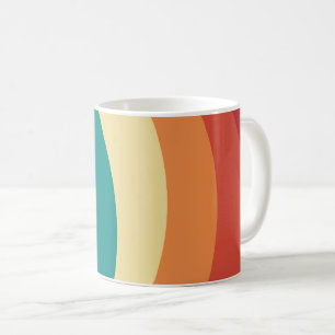 Mug Conception de courbes colorées de style rétro