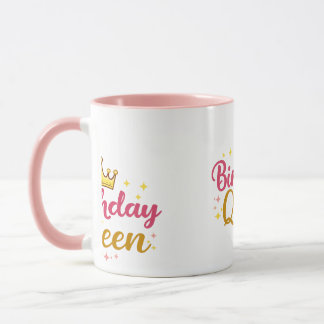 Mug Conception de couronne de reine d'anniversaire – N