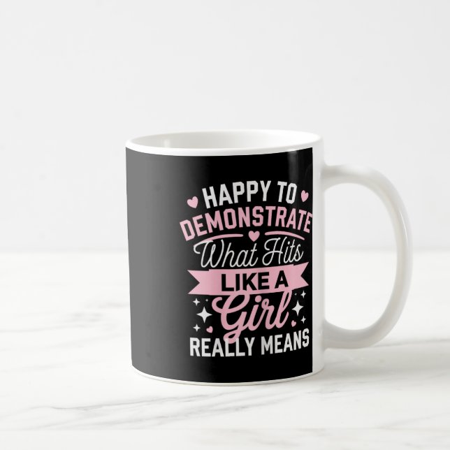 Mug Conception de déclaration de fille de karaté puiss (Droite)
