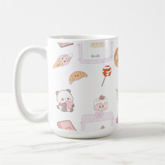 Mug Conception de dessert friandises rose mignon