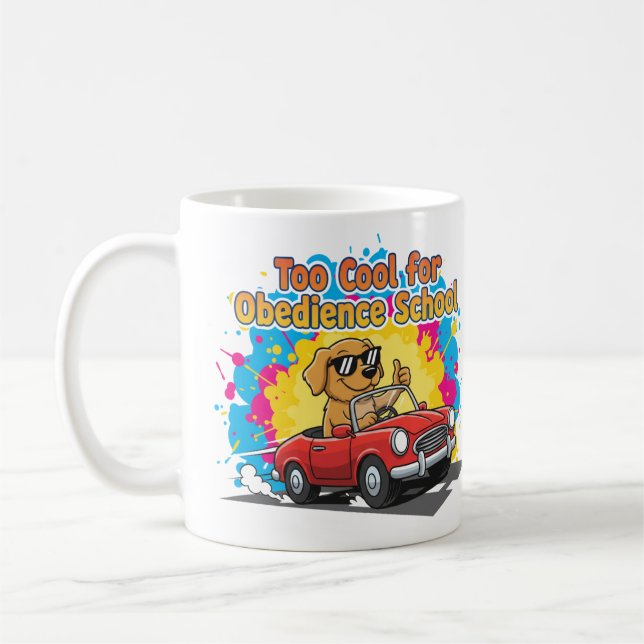 Mug Conception de dessin trop Cool pour chien (Gauche)