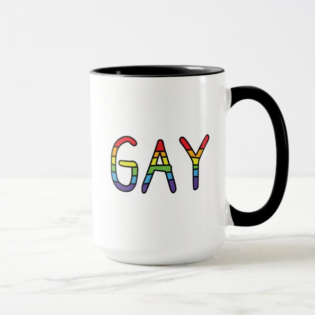 Mug Conception de Doodle Gay (Droite)