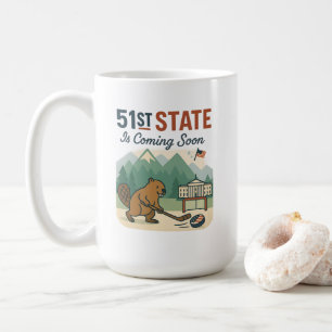 Mug Conception de drapeau États-Unis Canada Hockey cas