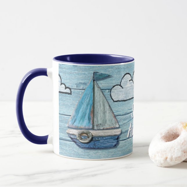 Mug Conception de Driftwood Beach Conception Yacht 2 t (Avec donut)