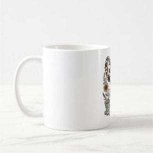 Mug Conception de ferme de tournesol Yunkie vache vint