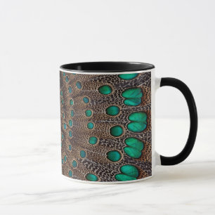 Mug Conception de fractale de plume de faisan