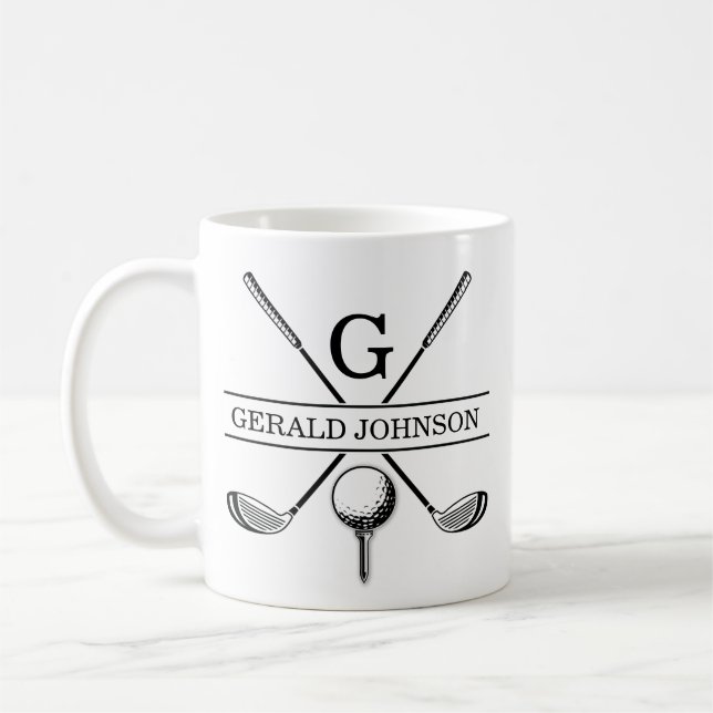 Mug Conception de golf Monogramme Modèle à deux tons c (Gauche)