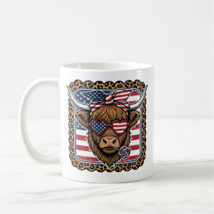 Mug Conception de gravure vintage de vache des Highlan
