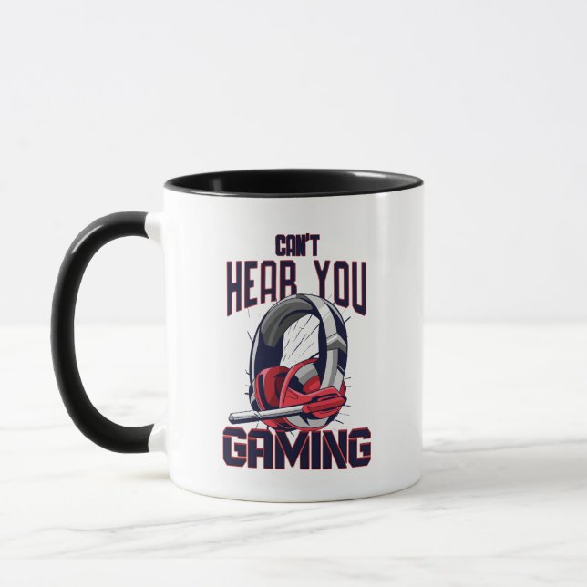Mug Conception de jeux avec casque (Gauche)