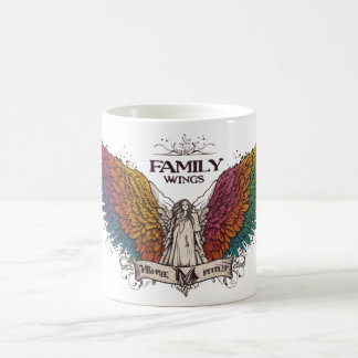 Mug Conception de la Coupe Multicolor des ailes famili