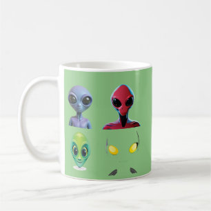 Mug Conception de la face Alien 3D unique