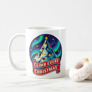 Mug Conception de la montagne de Noël à gravir