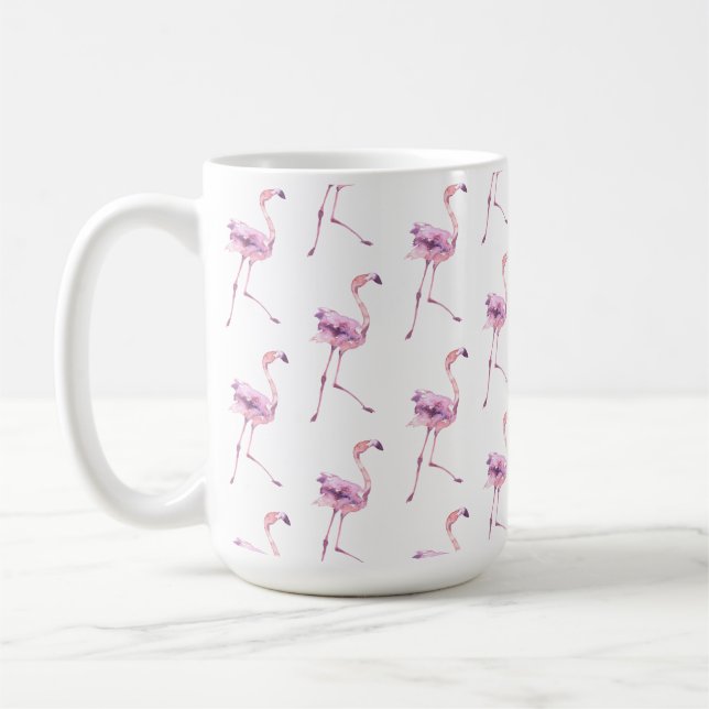 Mug Conception de la série de Flamants roses d'appel d (Gauche)
