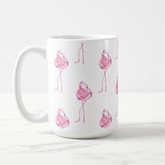 Mug Conception de la série de Flamants roses d'appel d (Gauche)