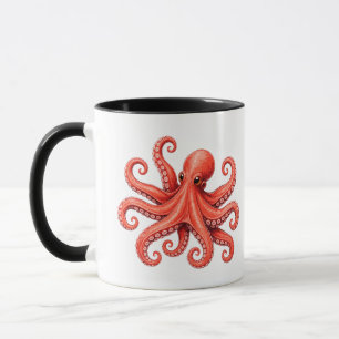 Mug Conception de la vie marine de l'octopus océan