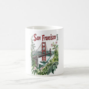 Mug Conception de l'aquarelle du pont du Golden Gate d