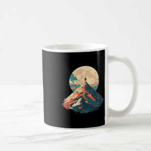 Mug Conception de l'ascension du pic de montagne motiv