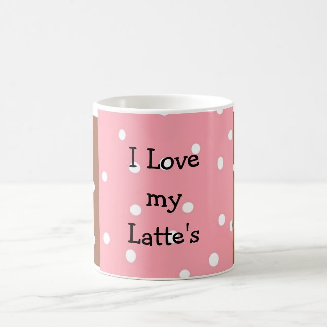 Mug Conception de latte à pois (Centre)