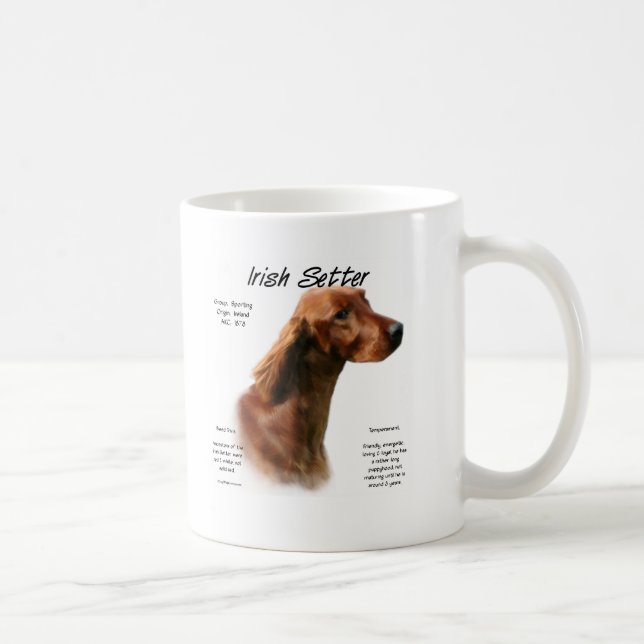 Mug Conception de l'histoire des Setter irlandais (Droite)