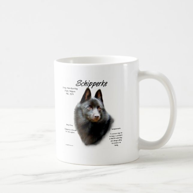 Mug Conception de l'historique de Schipperke (Droite)