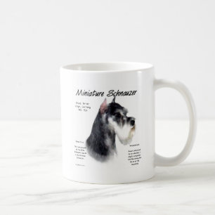 Mug Conception de l'historique des schnauzeurs miniatu