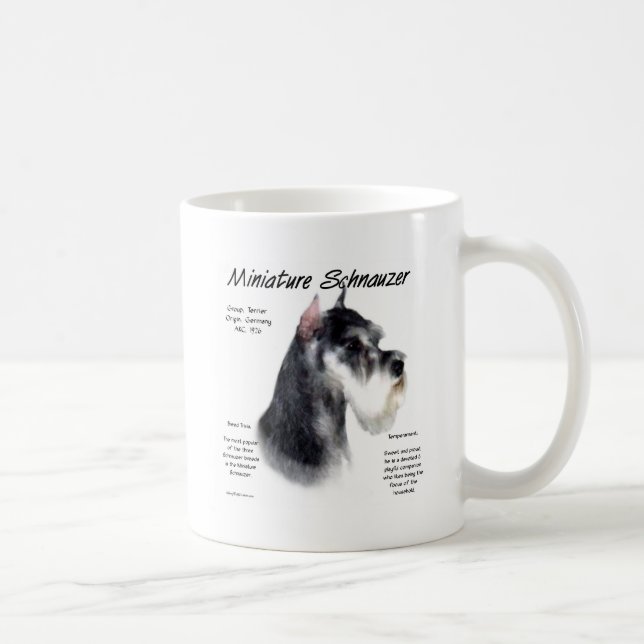 Mug Conception de l'historique des schnauzeurs miniatu (Droite)