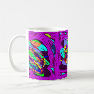 Mug Conception de lignes de croix violettes noires