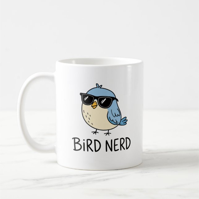 Mug Conception de l'observation des oiseaux Kawaii (Gauche)