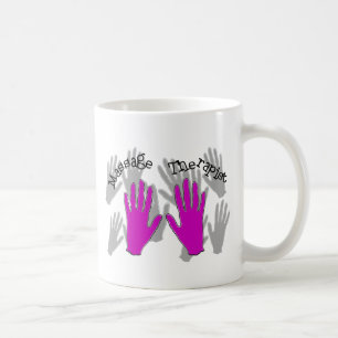 Mug Conception de mains de ROSE de thérapeute de