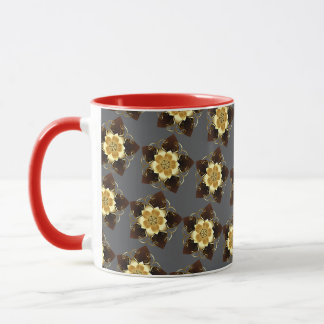 Mug Conception de mandala floral doré de luxe ornement