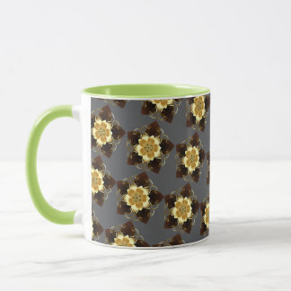 Mug Conception de mandala florale dorée de luxe orneme