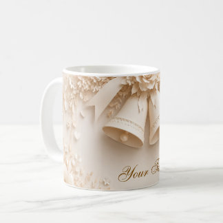 Mug Conception de mariage élégante avec cloches et ros
