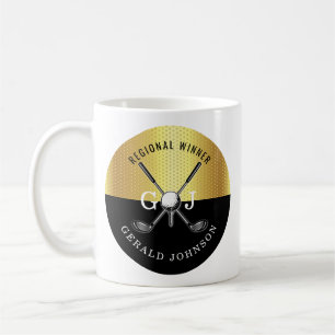 Mug Conception de monogramme de golf minimaliste sur m