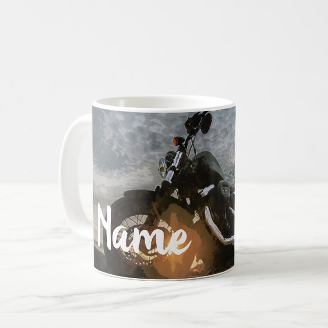 Mug Conception de motocyclette personnalisée Conceptio (Devant gauche)